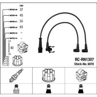 Kit de câbles d'allumage NGK OEM 48539