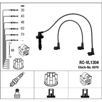 NGK 6076 - Kit de câbles d'allumage