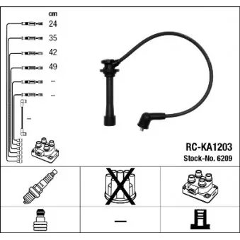 Kit de câbles d'allumage NGK OEM A53-70-0008