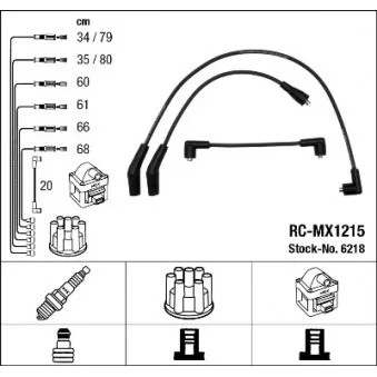 NGK 6218 - Kit de câbles d'allumage
