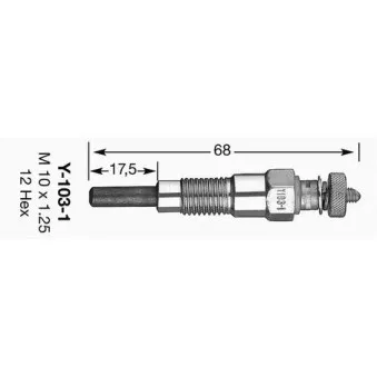 NGK 6225 - Bougie de préchauffage