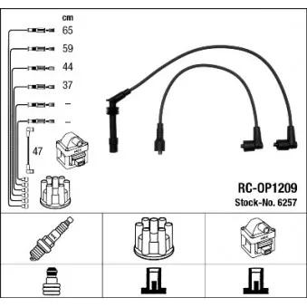 Kit de câbles d'allumage NGK OEM 49529