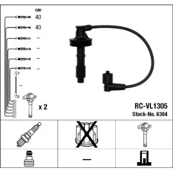 Kit de câbles d'allumage NGK 6304