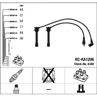 Kit de câbles d'allumage NGK 6348