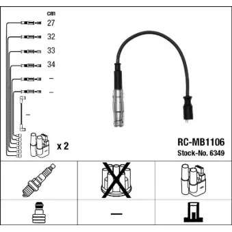 Kit de câbles d'allumage NGK 6349