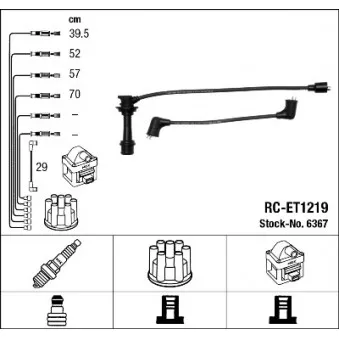 NGK 6367 - Kit de câbles d'allumage
