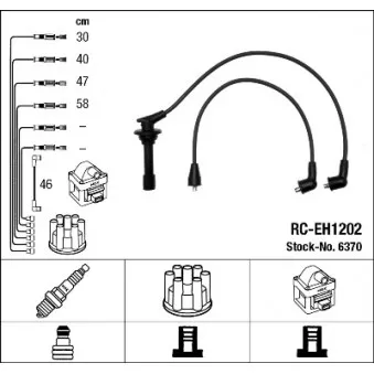 NGK 6370 - Kit de câbles d'allumage