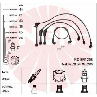 NGK 6375 - Kit de câbles d'allumage