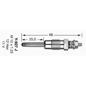 Bougie de préchauffage NGK OEM 7700105290