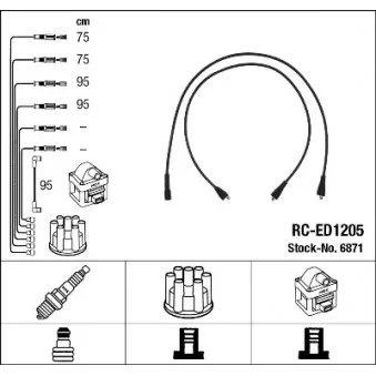 NGK 6871 - Kit de câbles d'allumage