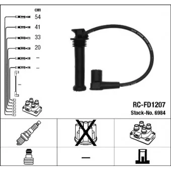 Kit de câbles d'allumage NGK OEM 1e0518170b