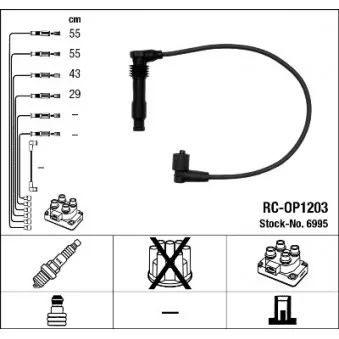 Kit de câbles d'allumage NGK OEM 132-00-0406