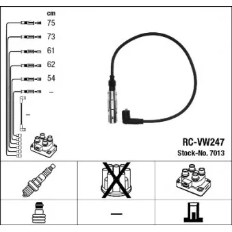 Kit de câbles d'allumage NGK 7013