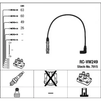 NGK 7015 - Kit de câbles d'allumage
