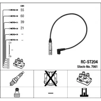 Kit de câbles d'allumage NGK 7061