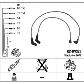 NGK 7079 - Kit de câbles d'allumage