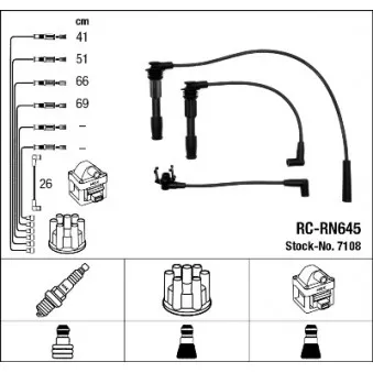 Kit de câbles d'allumage NGK OEM 7108