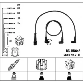 Kit de câbles d'allumage NGK 7151