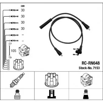 Kit de câbles d'allumage NGK 7153