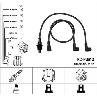 Kit de câbles d'allumage NGK 7157
