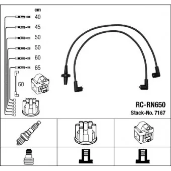 NGK 7167 - Kit de câbles d'allumage