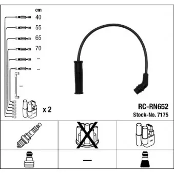 NGK 7175 - Kit de câbles d'allumage