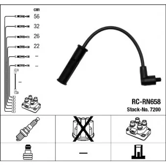 Kit de câbles d'allumage NGK OEM XC1090