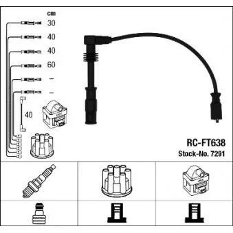 Kit de câbles d'allumage NGK OEM 7597720