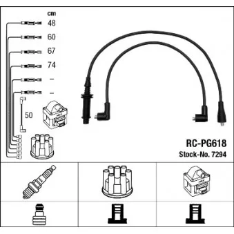 Kit de câbles d'allumage NGK OEM 602/40