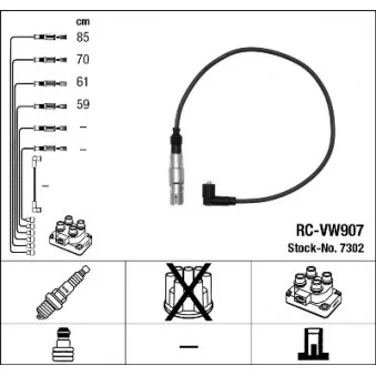 Kit de câbles d'allumage NGK 7302