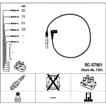 NGK 7303 - Kit de câbles d'allumage
