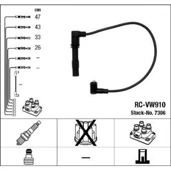 Kit de câbles d'allumage NGK OEM 134797