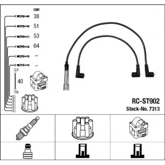 Kit de câbles d'allumage NGK OEM 030905430G