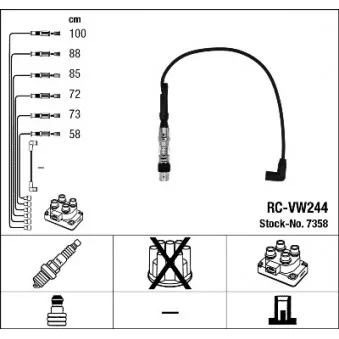 NGK 7358 - Kit de câbles d'allumage