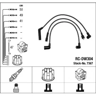 Kit de câbles d'allumage NGK OEM 6020
