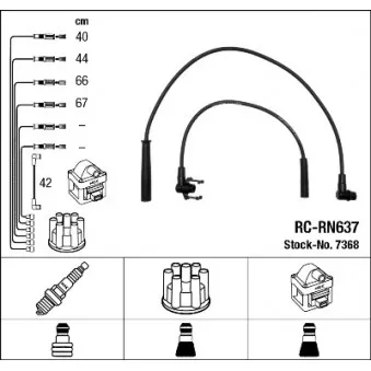 NGK 7368 - Kit de câbles d'allumage