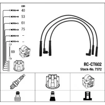 NGK 7372 - Kit de câbles d'allumage