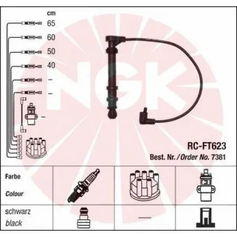 Kit de câbles d'allumage NGK 7381