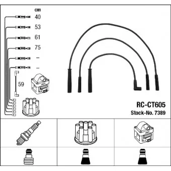 NGK 7389 - Kit de câbles d'allumage