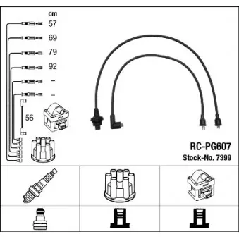 NGK 7399 - Kit de câbles d'allumage