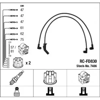 Kit de câbles d'allumage NGK OEM FS9