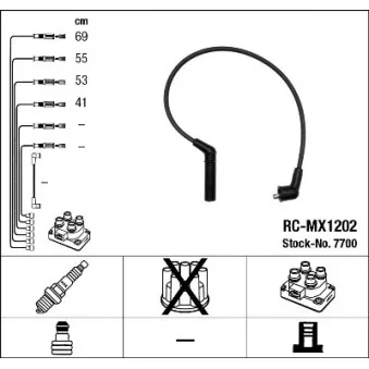 Kit de câbles d'allumage NGK OEM MD332343