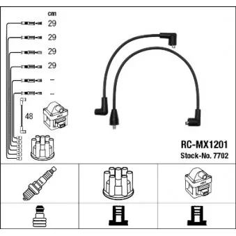 Kit de câbles d'allumage NGK 7702