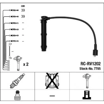 NGK 7705 - Kit de câbles d'allumage