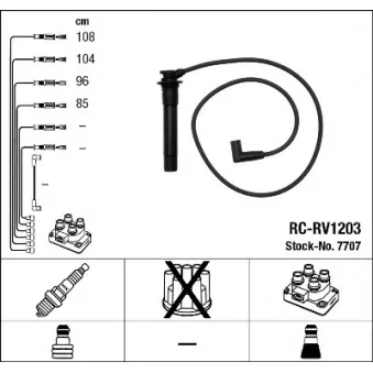 Kit de câbles d'allumage NGK 7707