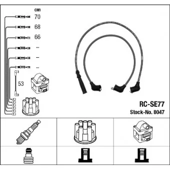 Kit de câbles d'allumage NGK 8047