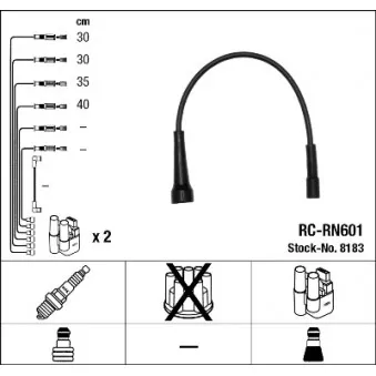 Kit de câbles d'allumage NGK OEM 7700874564