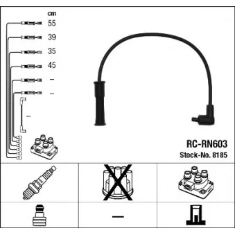 Kit de câbles d'allumage NGK OEM PRO1186