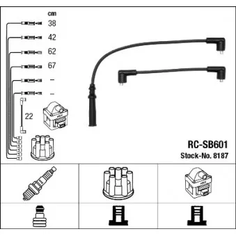 NGK 8187 - Kit de câbles d'allumage