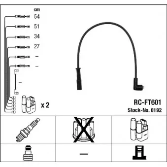 Kit de câbles d'allumage NGK OEM FAU35